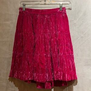 Elegant Pink crushed Velvet Skirt
